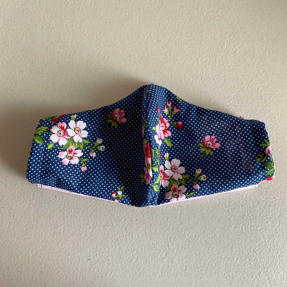 Handmade face mask floral print